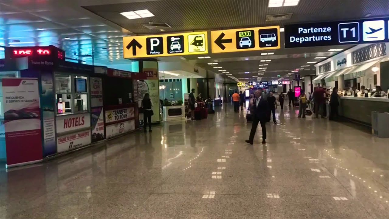 Поезд из аэропорта Фьюмичино в Центр города Рим